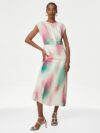 Tie and Dye Sheath Midi Dress