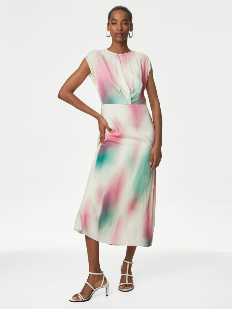 Tie and Dye Sheath Midi Dress