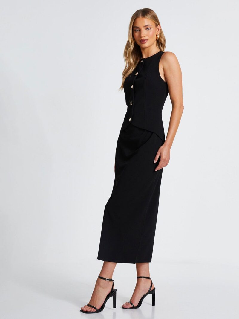 Round Neck Bodycon Midi Dress - Image 2