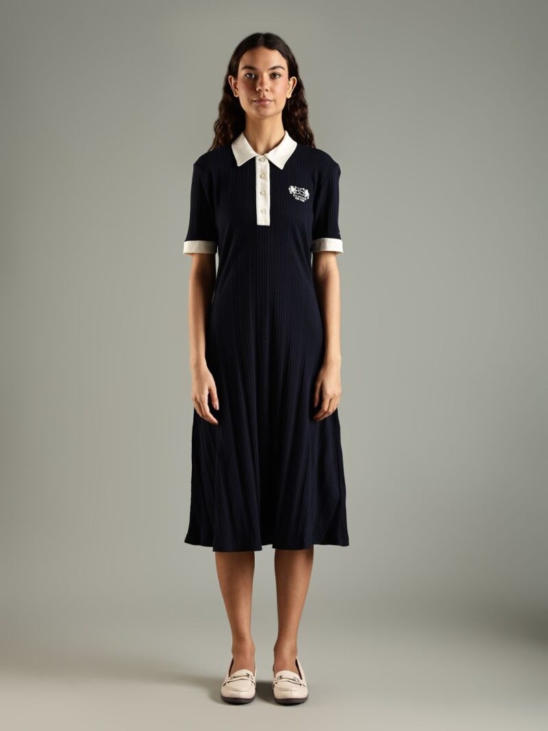 Women Cotton A-Line Midi Dress - Image 3