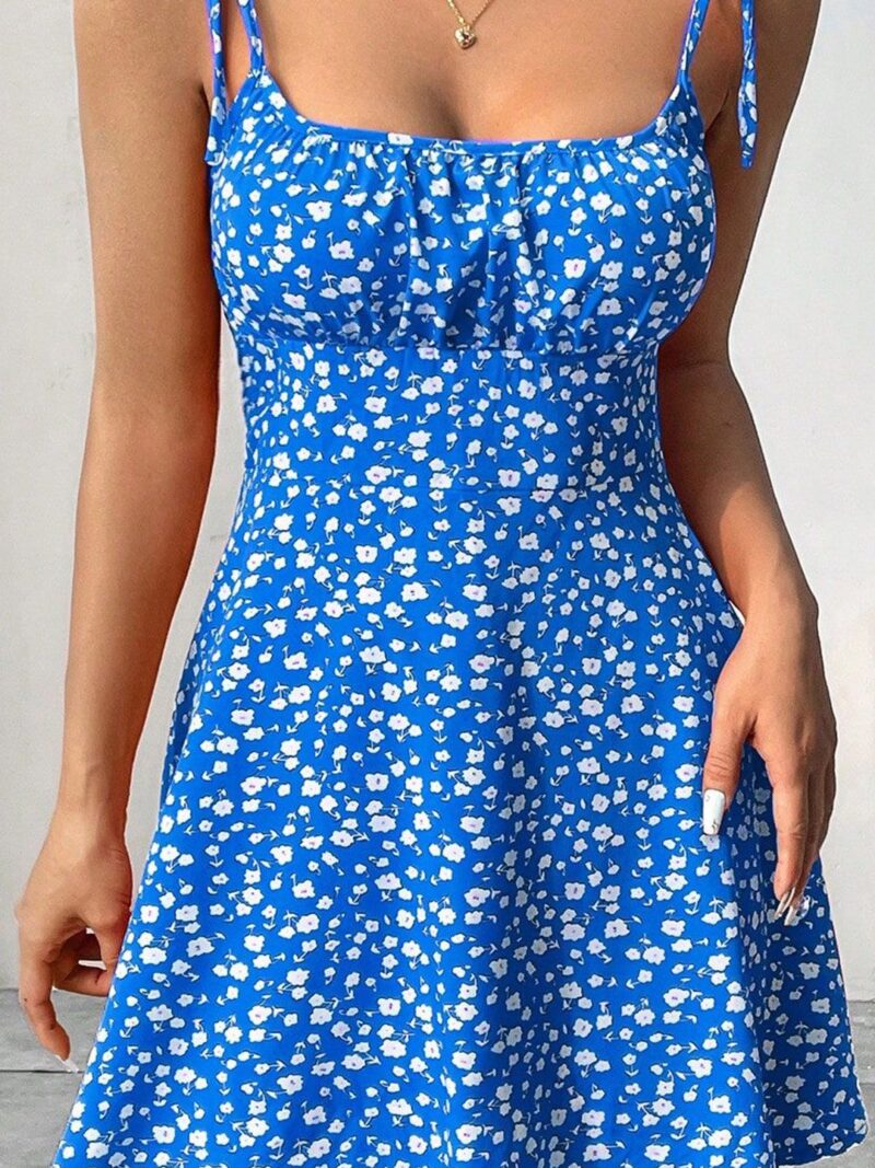 Floral Print Fit & Flare Mini Dress - Image 3