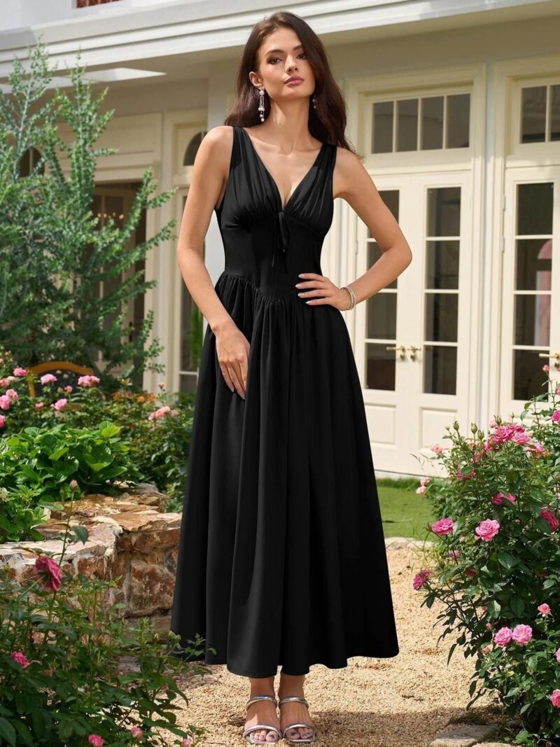 V-Neck Maxi Dress - Image 2