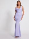 Women Cowl Neck Bodycon Maxi Dress