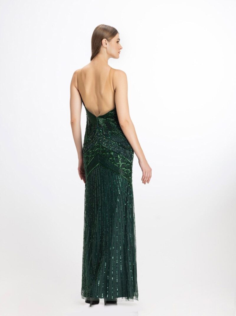 Embellished Off Shoulder Net Maxi Dress - Image 2
