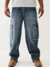 Men Mid Rise Oversize Fit Cargo Jeans