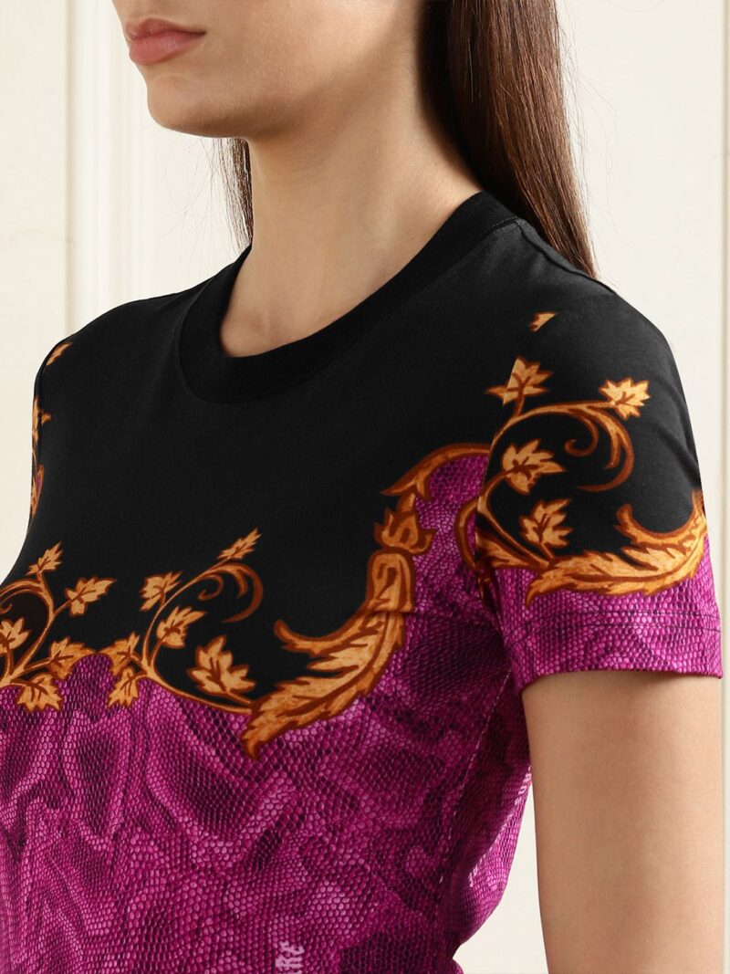 Women Printed Applique Slim Fit T-shirt - Image 2