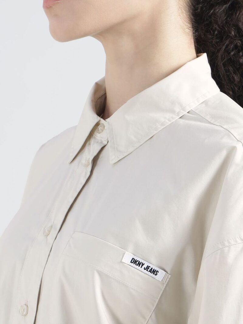Women Typography Printed Spread Collar Cotton Casual Shirt - Image 2