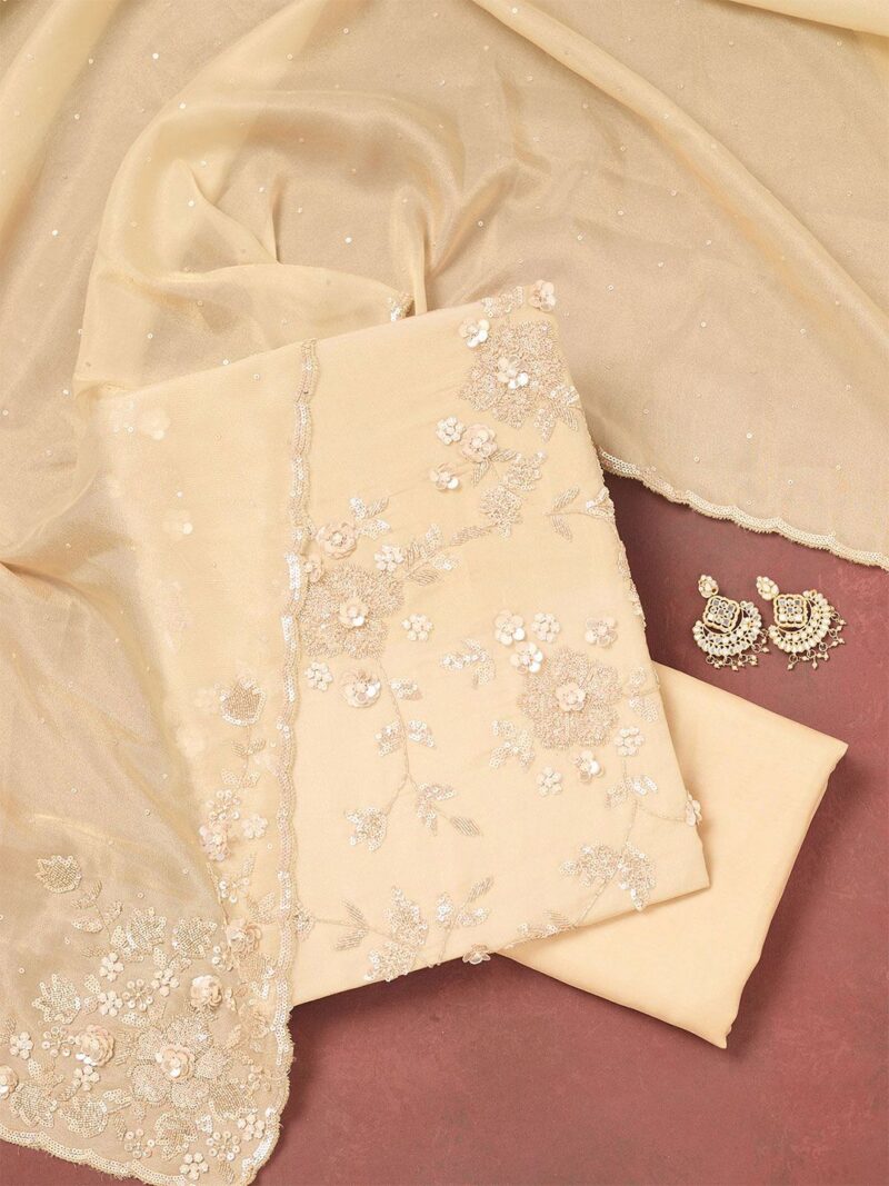 Organza Unstitched Dress Material