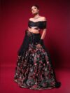 LeeliPeeri Designer Embroidered Sequinned Lehenga & Unstitched Blouse With Dupatta