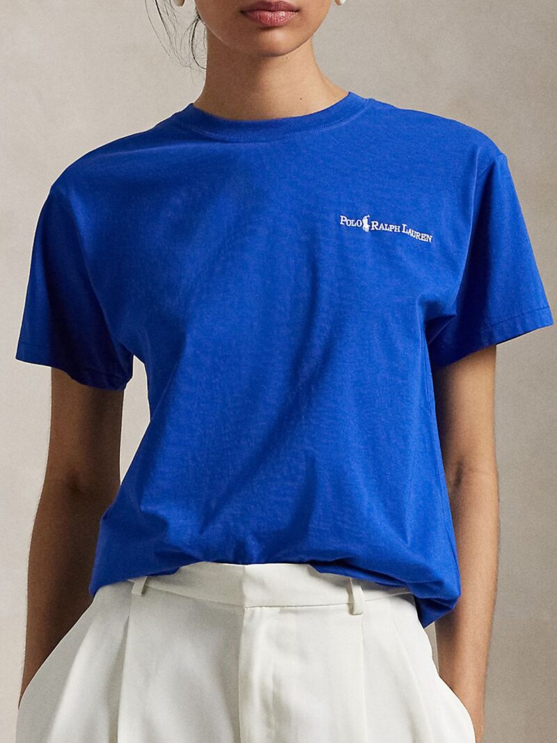 Brand Logo Round Neck Regular Fit Cotton T-Shirt