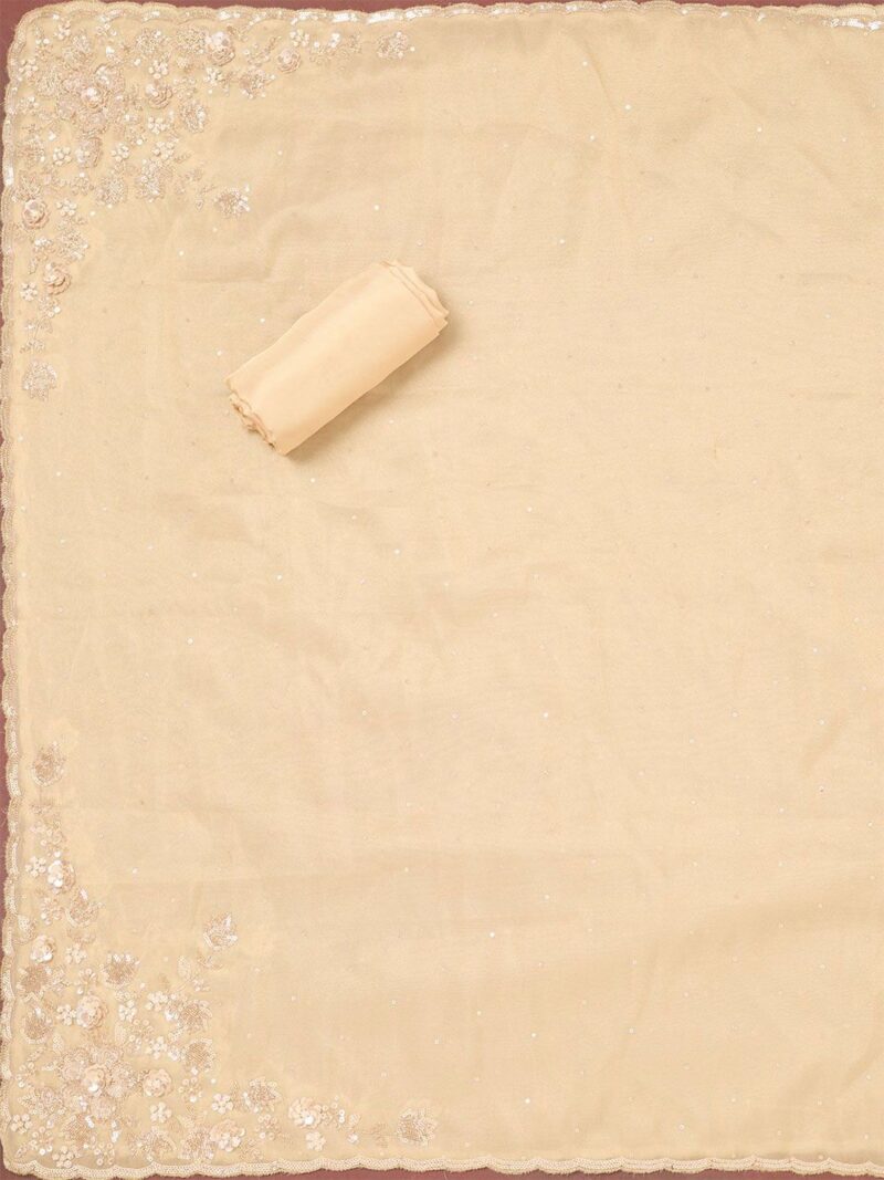 Organza Unstitched Dress Material - Image 2
