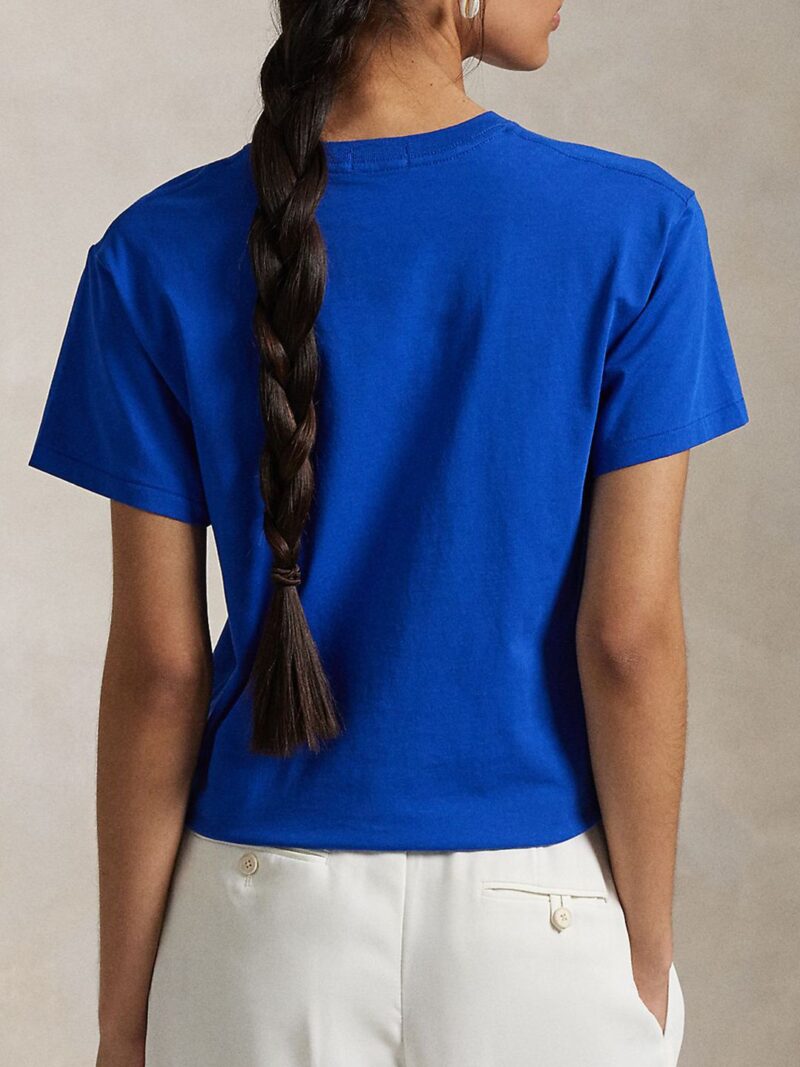 Brand Logo Round Neck Regular Fit Cotton T-Shirt - Image 3
