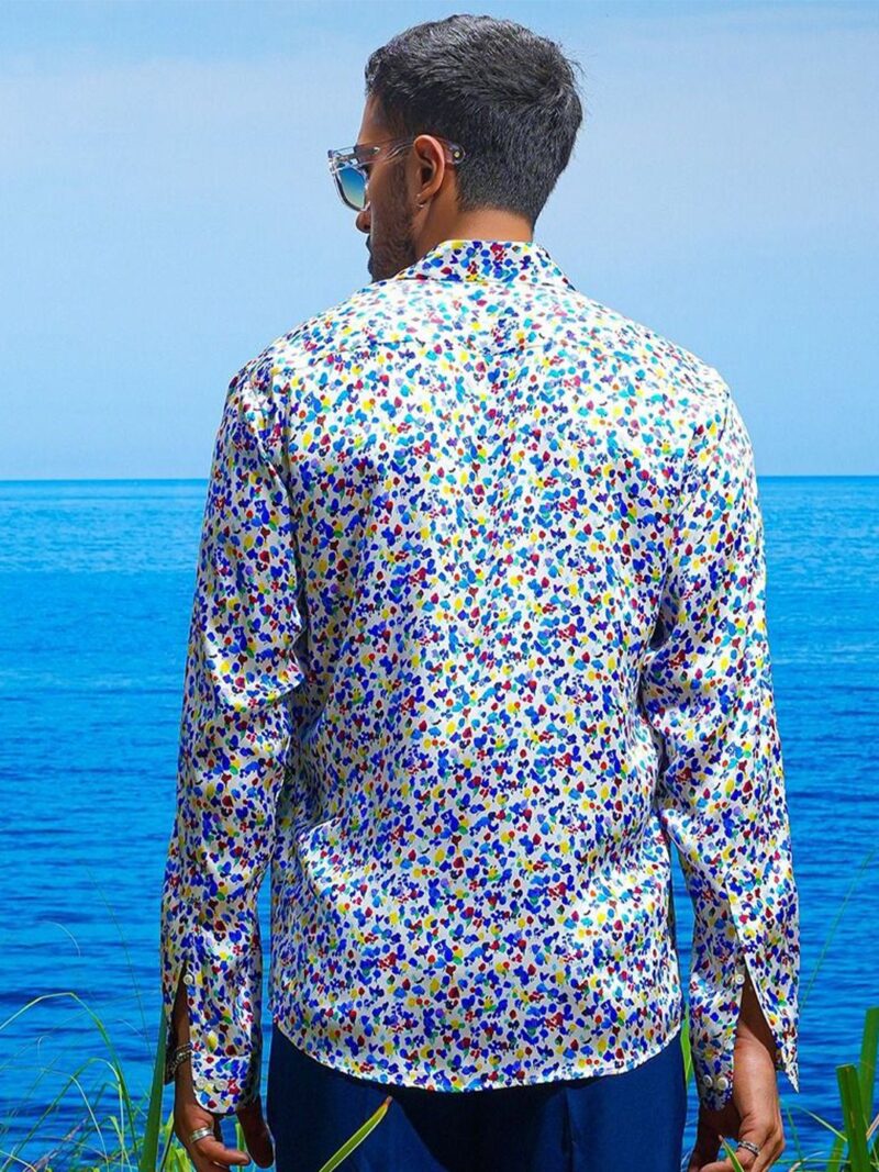 Men Opaque Printed Casual Shirt - Image 2