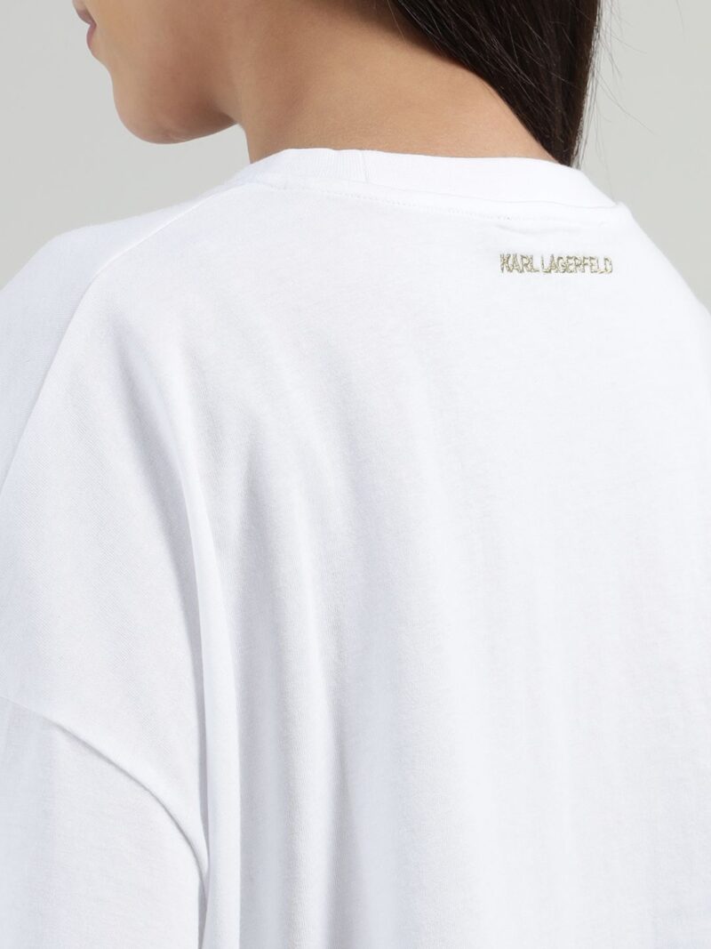 Women Graphic Printed Round Neck Cotton T-shirt - Image 2