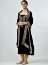Embroidered Zardozi Velvet Unstitched Dress Material