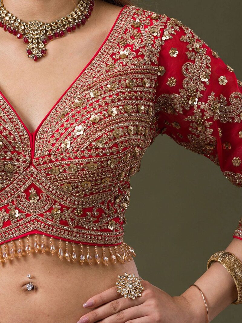 Koskii Embellished Sequinned Ready to Wear Lehenga & Blouse With Dupatta - Image 3