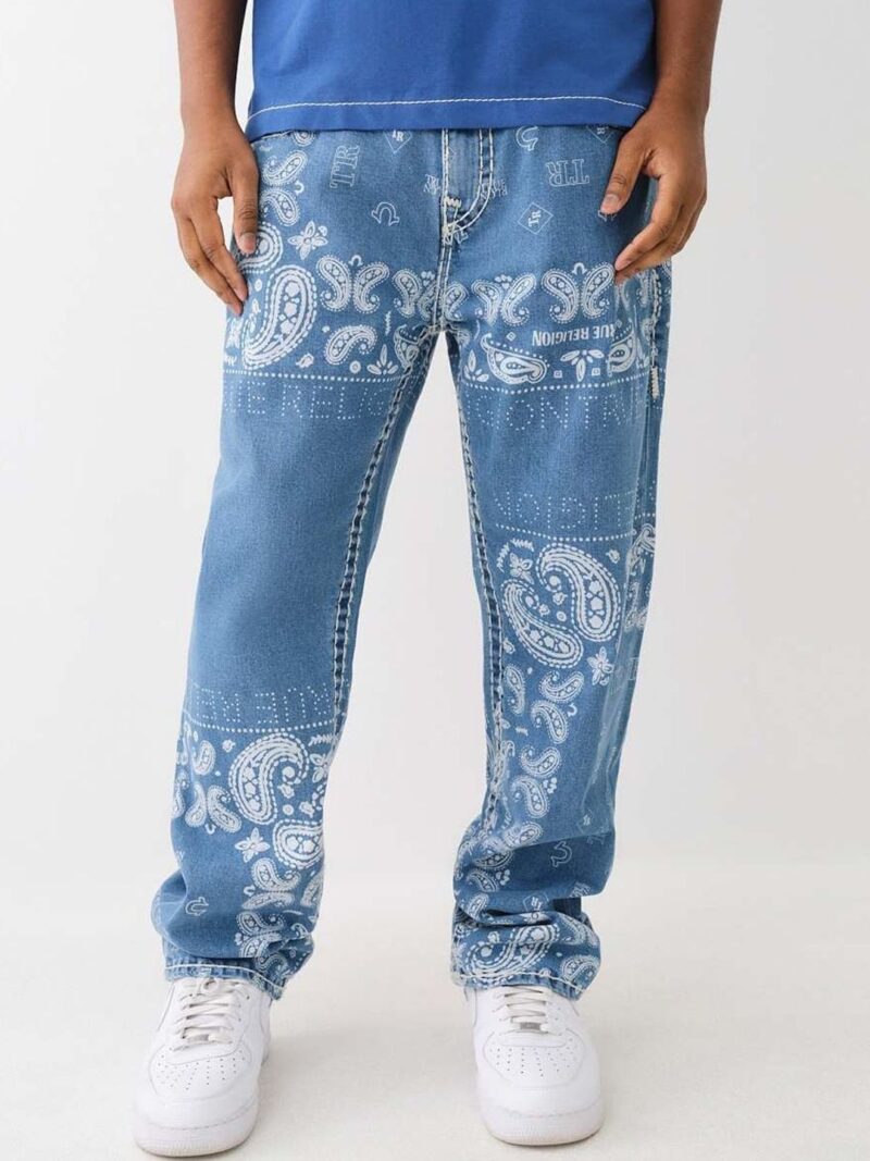 Super T Bobby Oversized Mid-Rise Printed Jeans