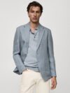 MANGO MAN Pure Linen Slim Fit Blazer