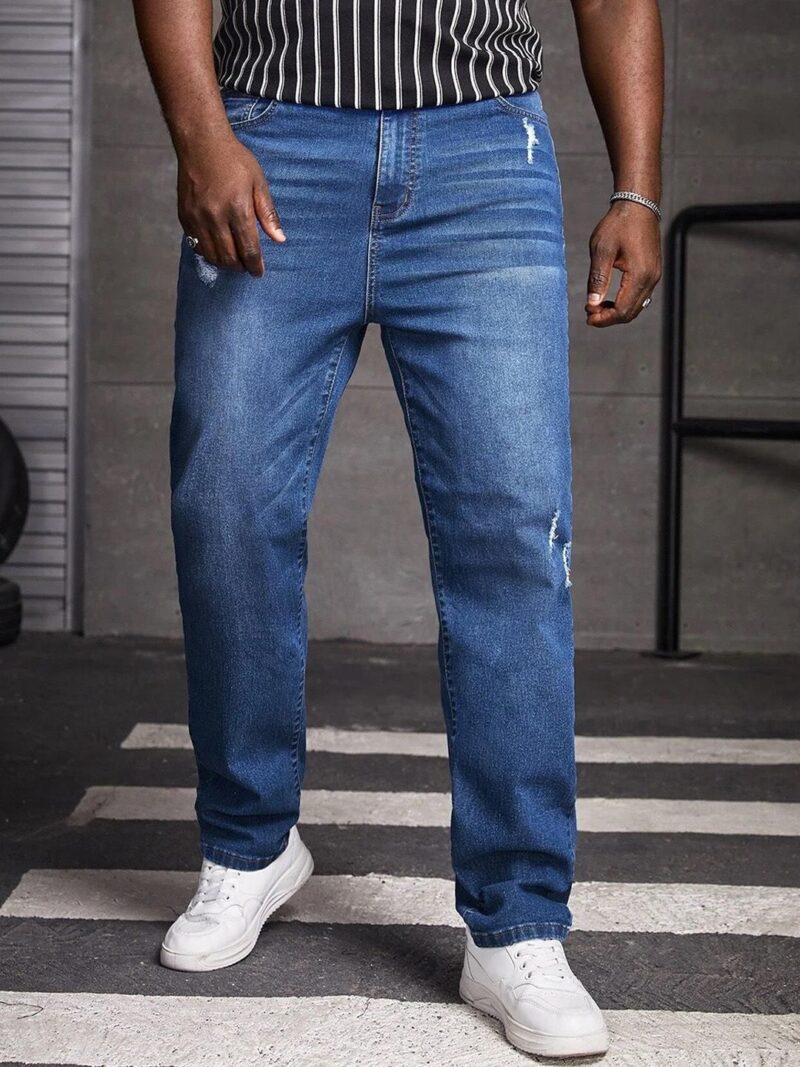 Men Regular Fit Mid-Rise Light Fade Stretchable Jeans - Image 2