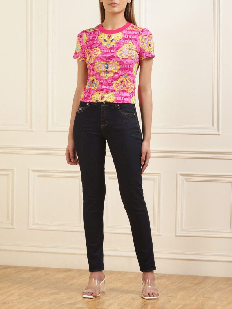 Round Neck Floral Printed T-shirt - Image 3