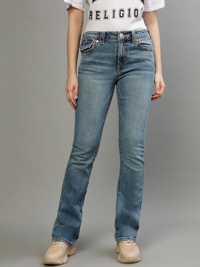 Women Big T Becca Mid-Rise Heavy Fade Clean Look Stretchable Jeans