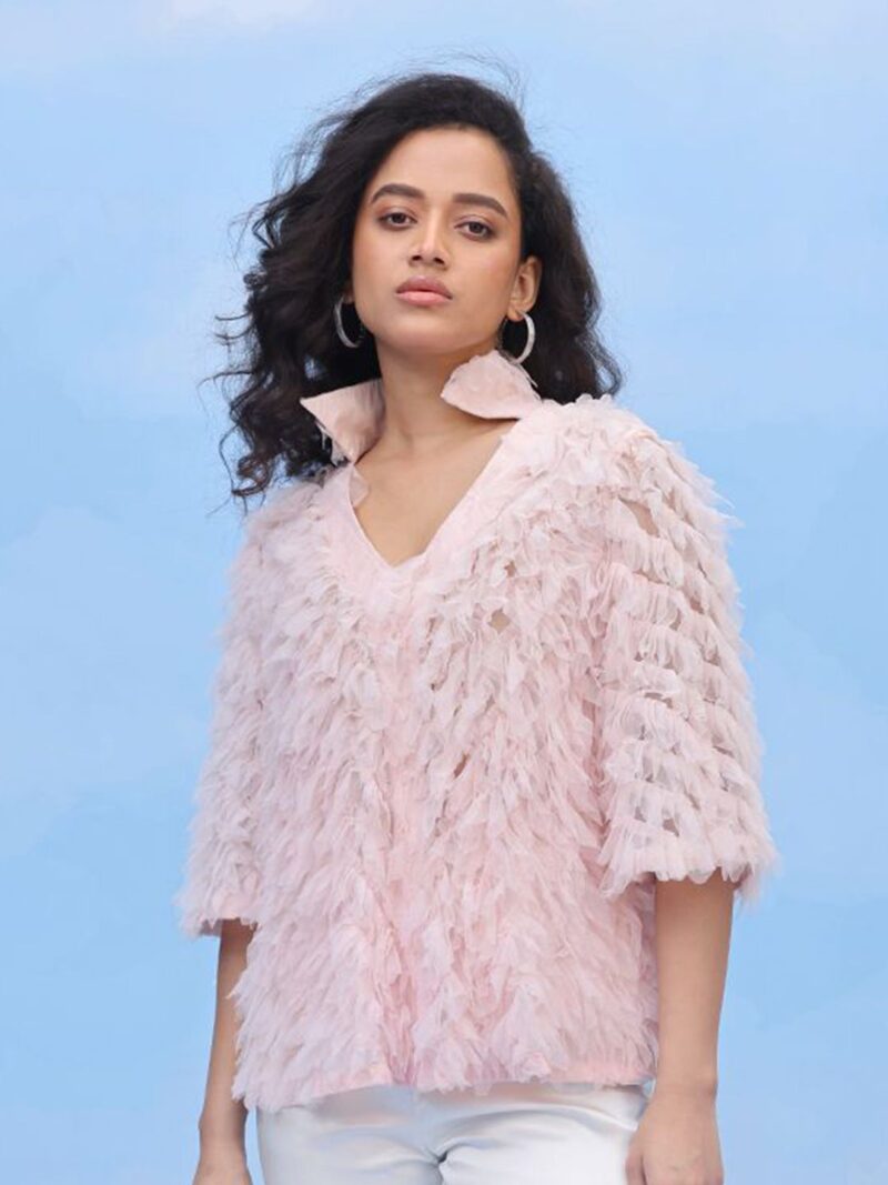 Women Premium Semi Sheer Oversized Shirt