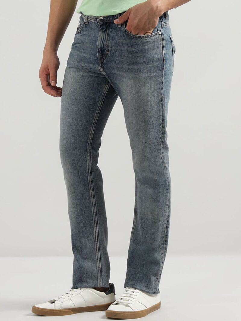 Men Slim Fit Mid-Rise Heavy Fade Jeans