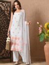 Floral Embroidered Unstitched Dress Material