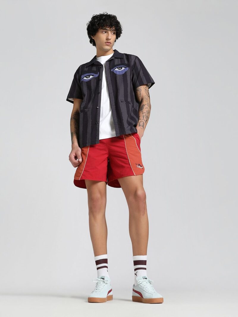 Kidsuper Men Striped Embroidered Pure Cotton Relaxed Fit Shirt - Image 2