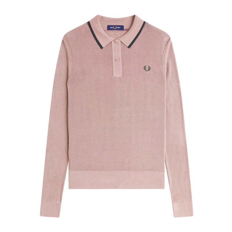 Women Polo Collar Knitted T-shirt - Image 2