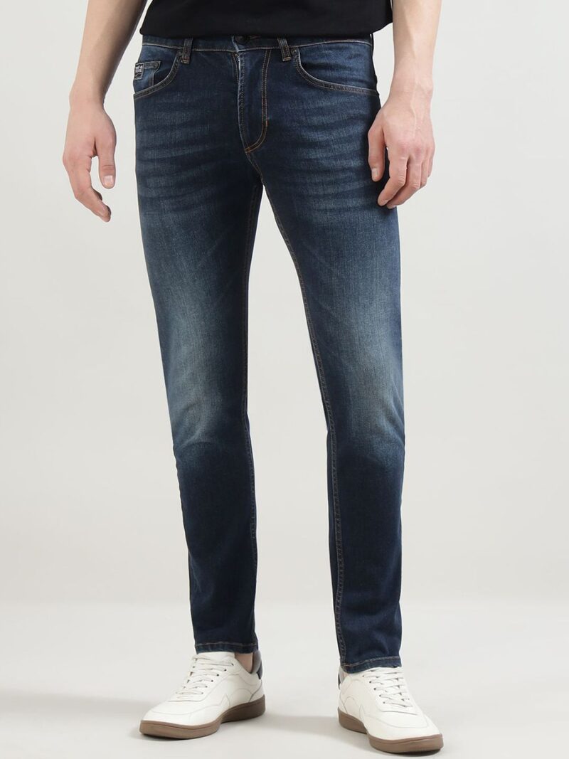 Men Slim Fit Mid-Rise Heavy Fade Jeans