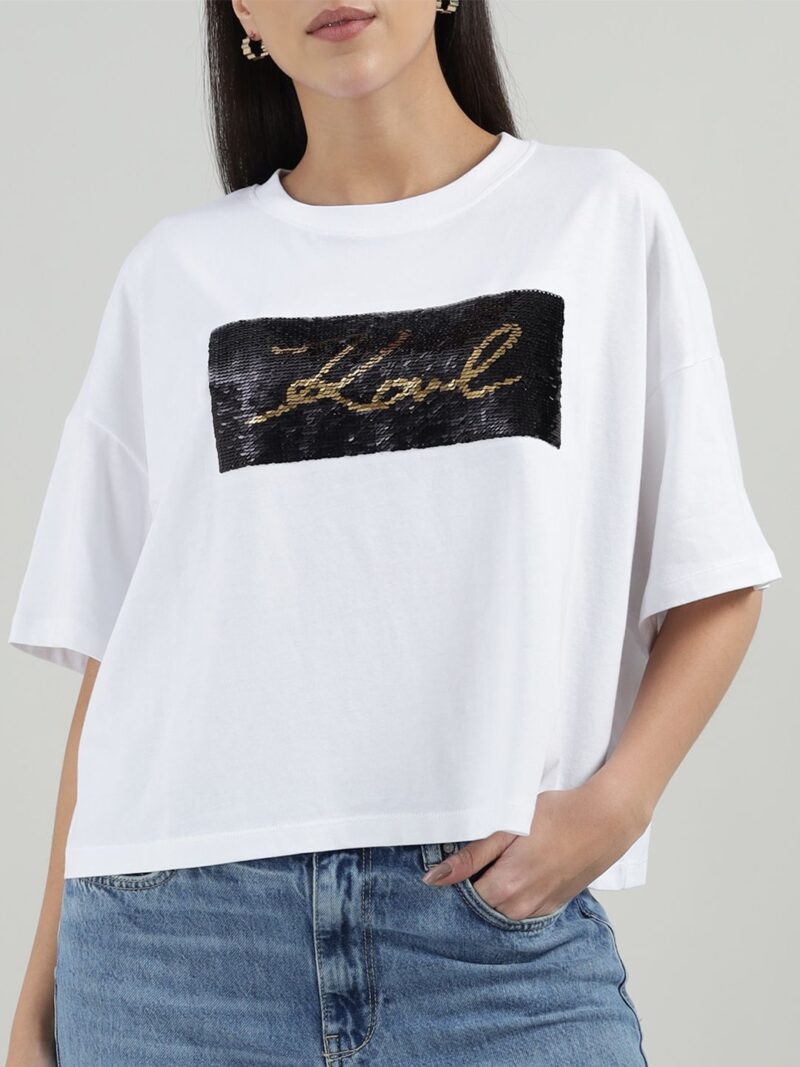 Women Graphic Printed Round Neck Cotton T-shirt