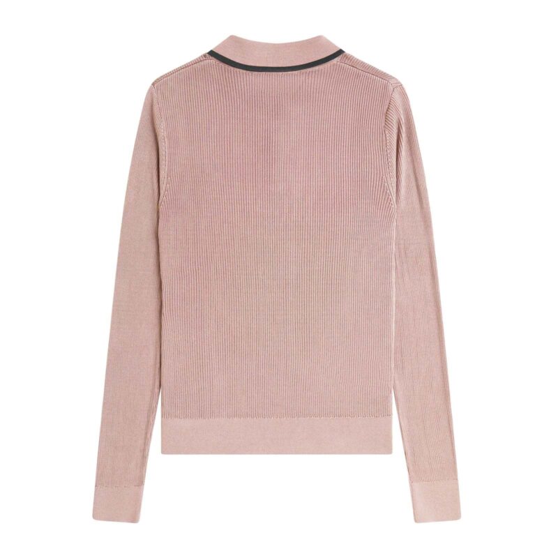 Women Polo Collar Knitted T-shirt - Image 3